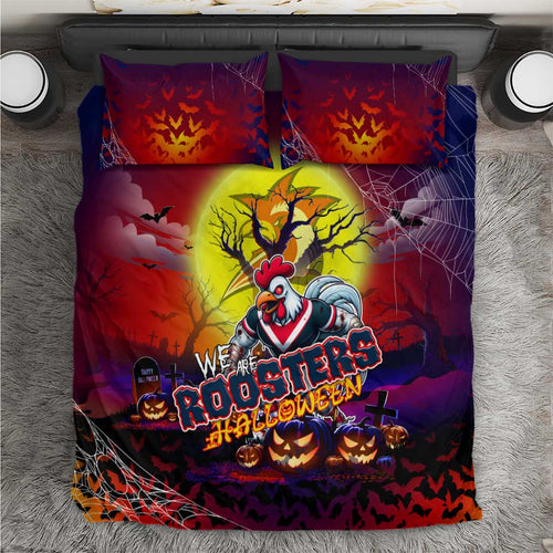 We Are Roosters Halloween Bedding Set Pumpkin Scary Spooky Season - Aussie Hoodie
