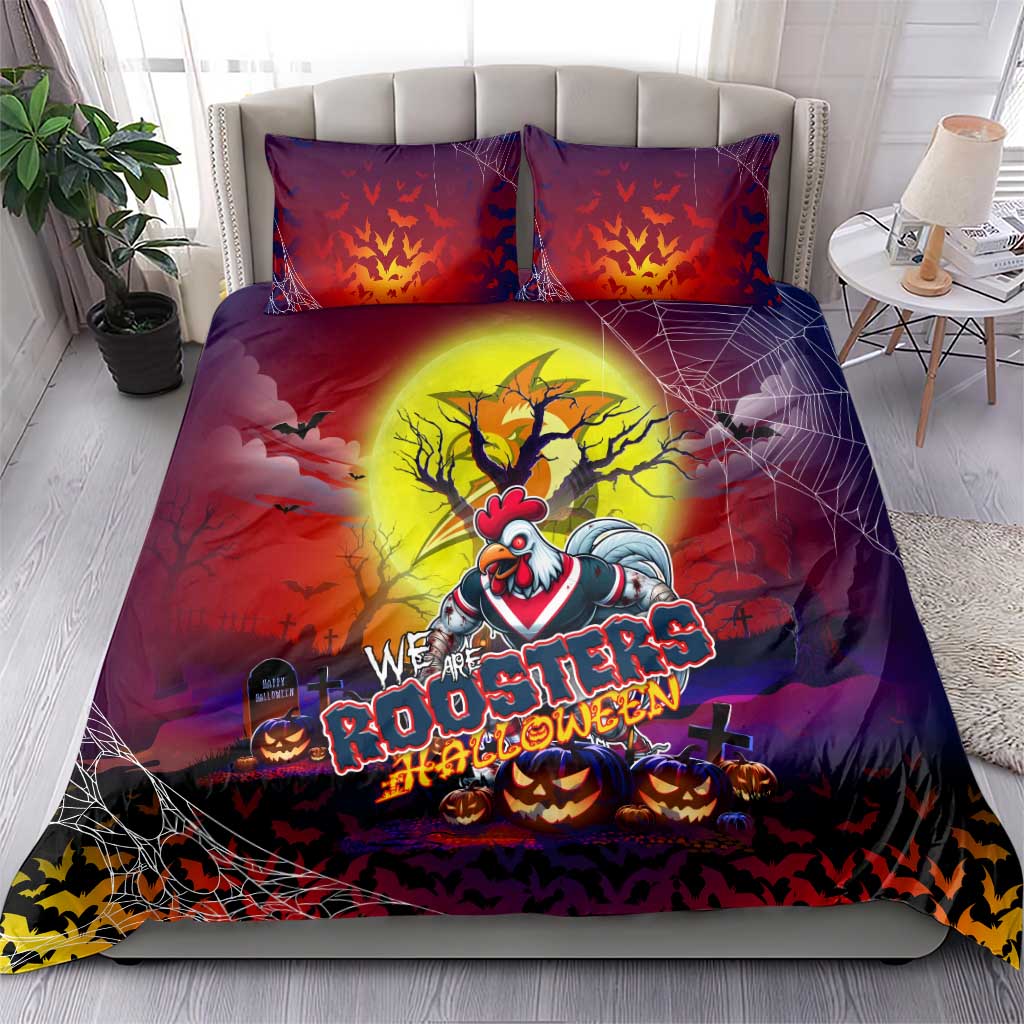 We Are Roosters Halloween Bedding Set Pumpkin Scary Spooky Season - Aussie Hoodie