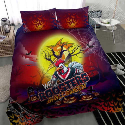We Are Roosters Halloween Bedding Set Pumpkin Scary Spooky Season - Aussie Hoodie