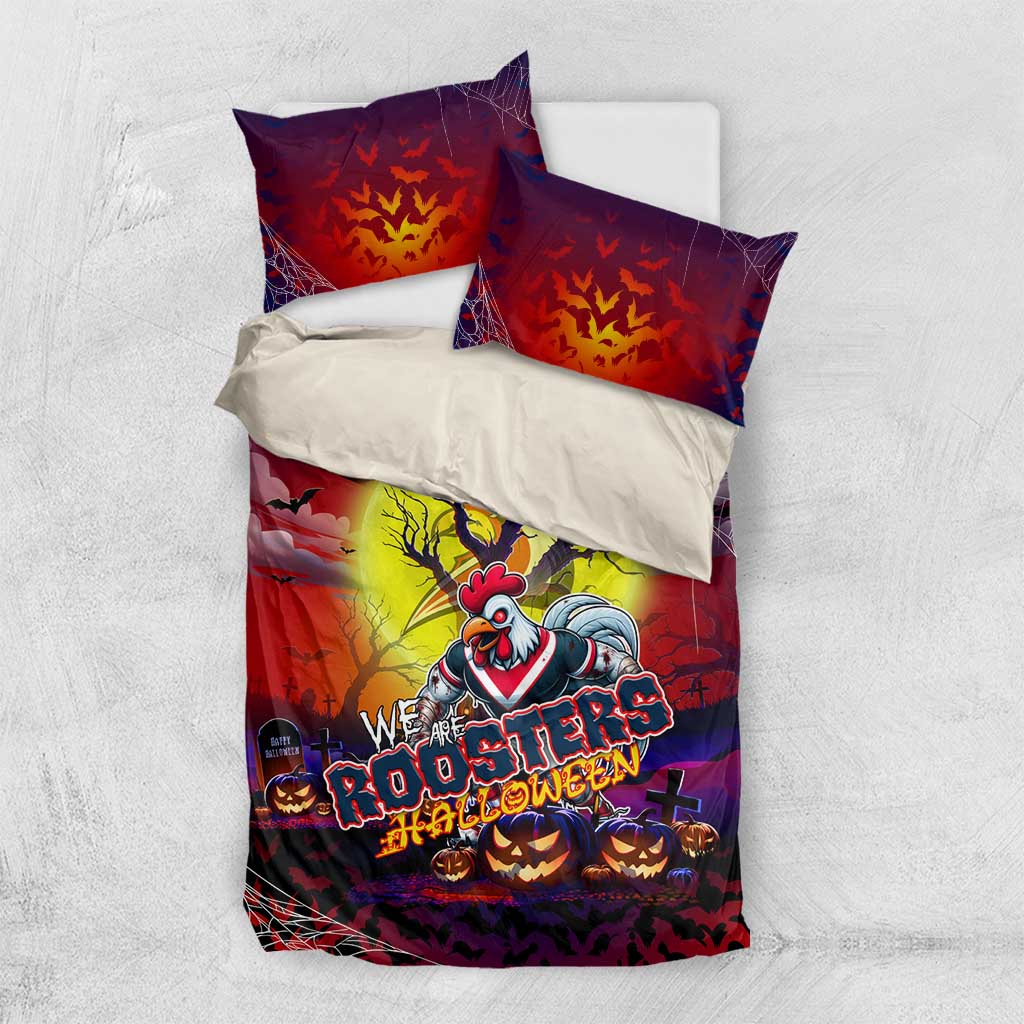 We Are Roosters Halloween Bedding Set Pumpkin Scary Spooky Season - Aussie Hoodie