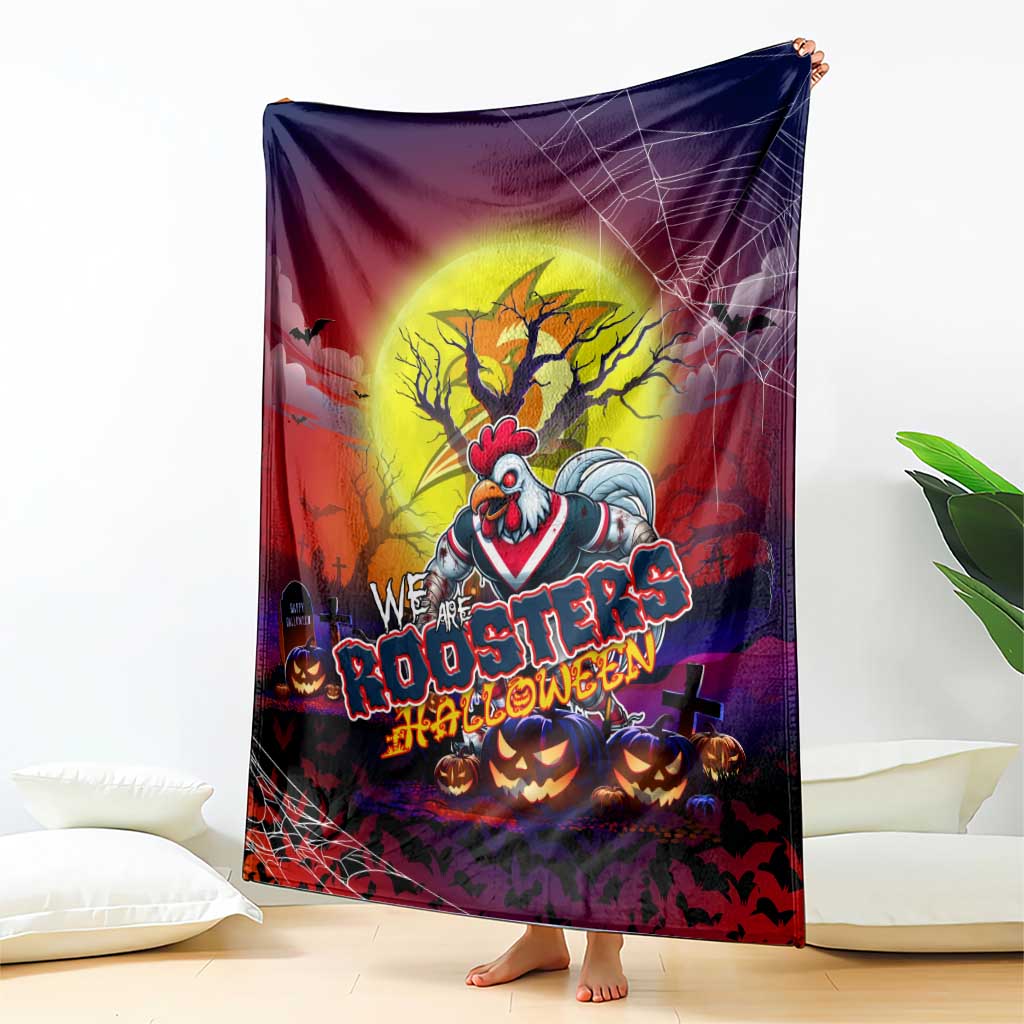 We Are Roosters Halloween Blanket Pumpkin Scary Spooky Season - Aussie Hoodie