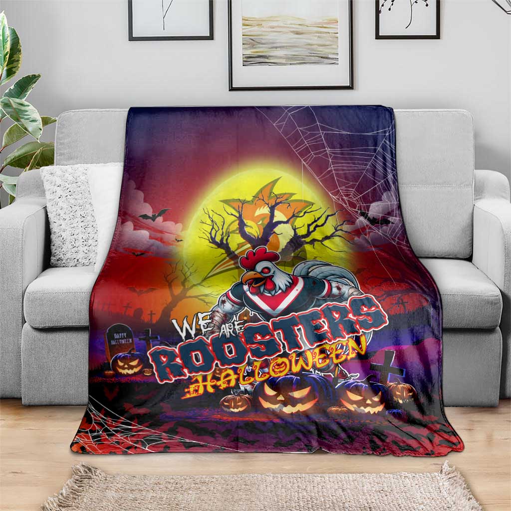 We Are Roosters Halloween Blanket Pumpkin Scary Spooky Season - Aussie Hoodie