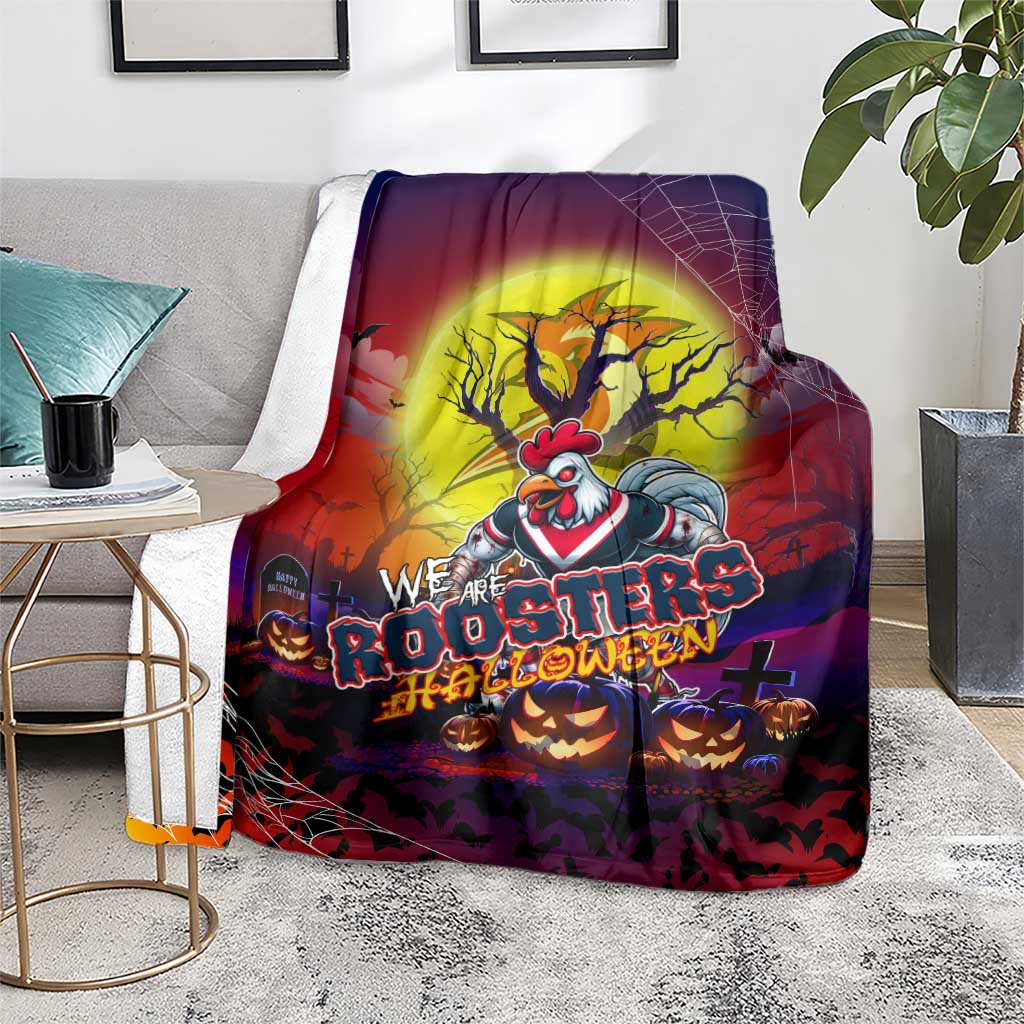 We Are Roosters Halloween Blanket Pumpkin Scary Spooky Season - Aussie Hoodie