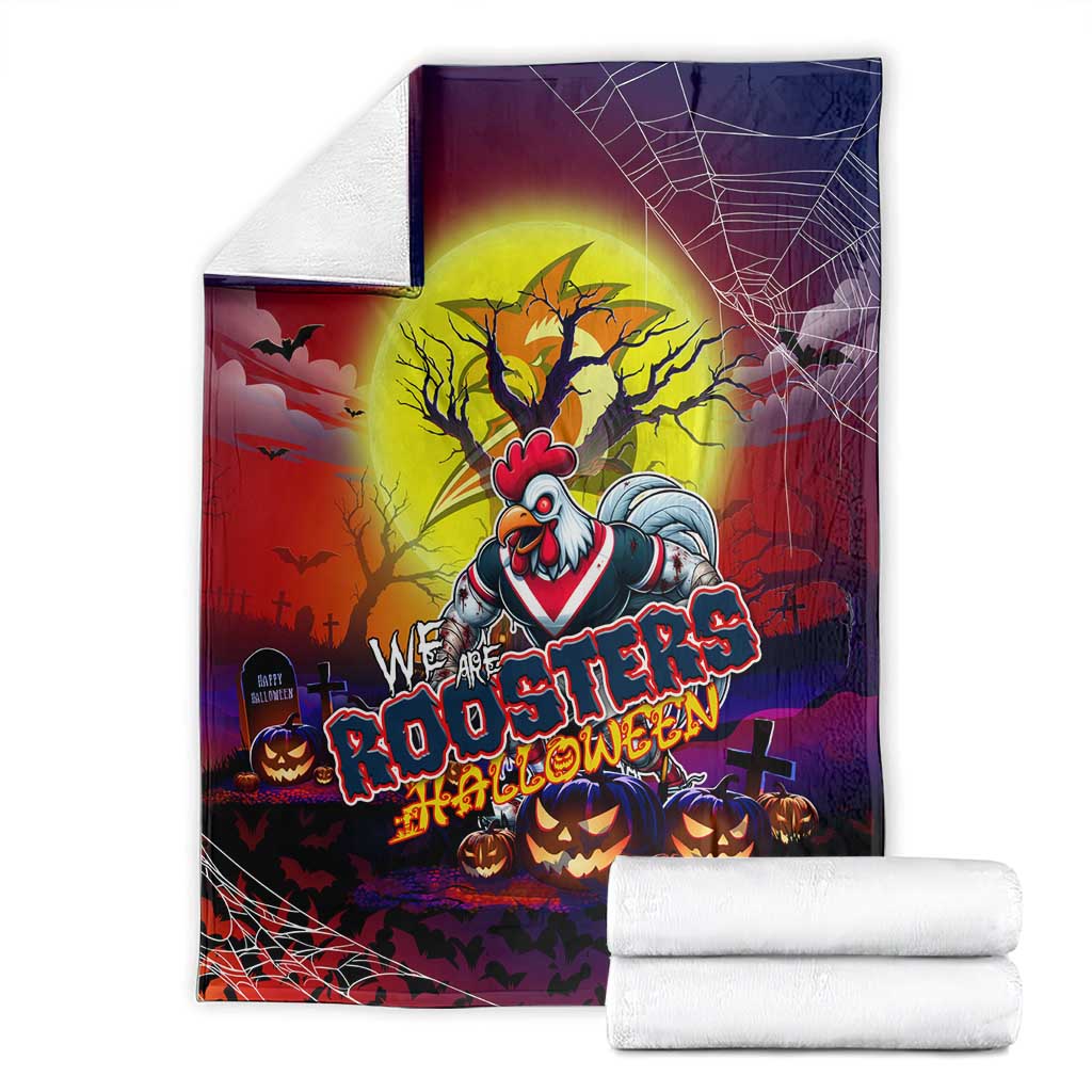 We Are Roosters Halloween Blanket Pumpkin Scary Spooky Season - Aussie Hoodie