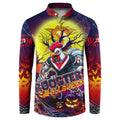 We Are Roosters Halloween Button Sweatshirt Pumpkin Scary Spooky Season - Aussie Hoodie