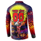 We Are Roosters Halloween Button Sweatshirt Pumpkin Scary Spooky Season - Aussie Hoodie