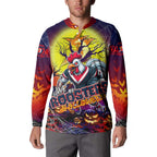 We Are Roosters Halloween Button Sweatshirt Pumpkin Scary Spooky Season - Aussie Hoodie