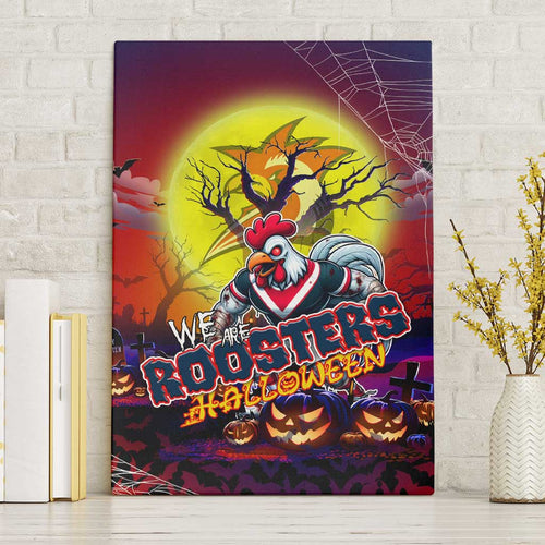 We Are Roosters Halloween Canvas Wall Art Pumpkin Scary Spooky Season - Aussie Hoodie