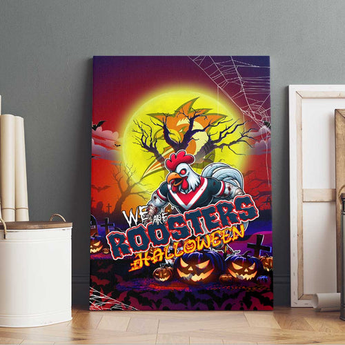 We Are Roosters Halloween Canvas Wall Art Pumpkin Scary Spooky Season - Aussie Hoodie