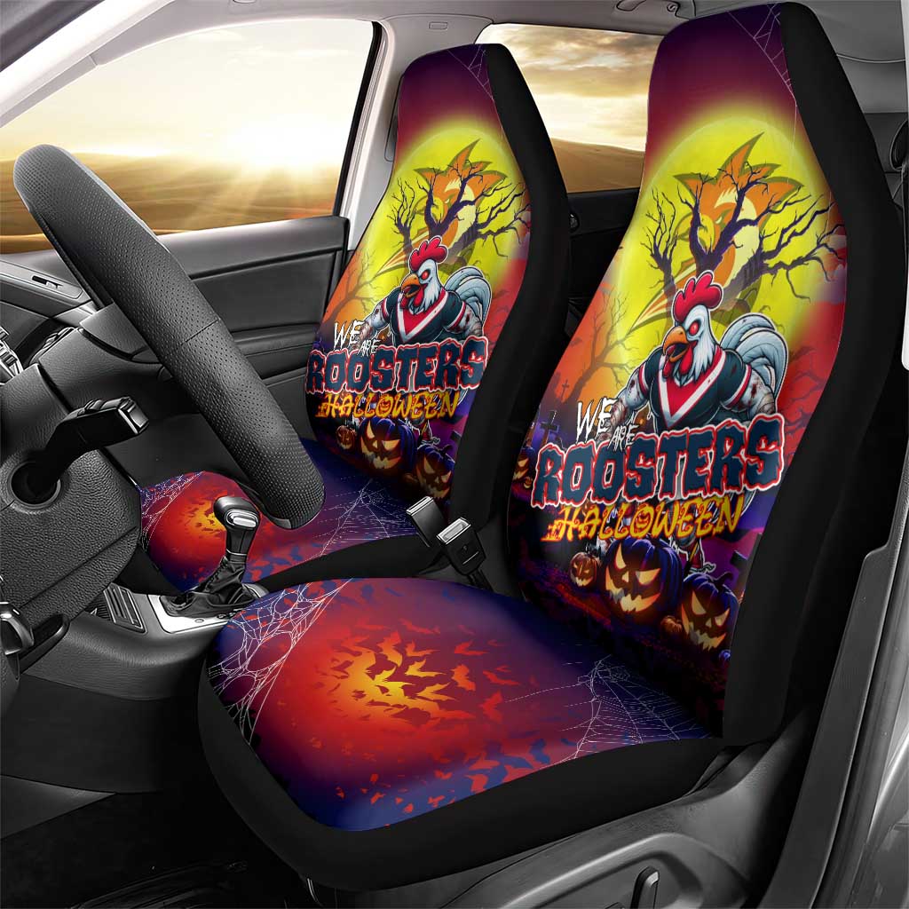 We Are Roosters Halloween Car Seat Cover Pumpkin Scary Spooky Season - Aussie Hoodie