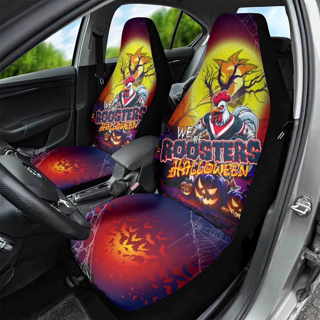 We Are Roosters Halloween Car Seat Cover Pumpkin Scary Spooky Season - Aussie Hoodie