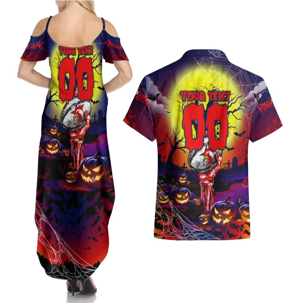 We Are Roosters Halloween Couples Matching Summer Maxi Dress and Hawaiian Shirt Pumpkin Scary Spooky Season - Aussie Hoodie