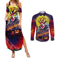 We Are Roosters Halloween Couples Matching Summer Maxi Dress and Long Sleeve Button Shirt Pumpkin Scary Spooky Season - Aussie Hoodie
