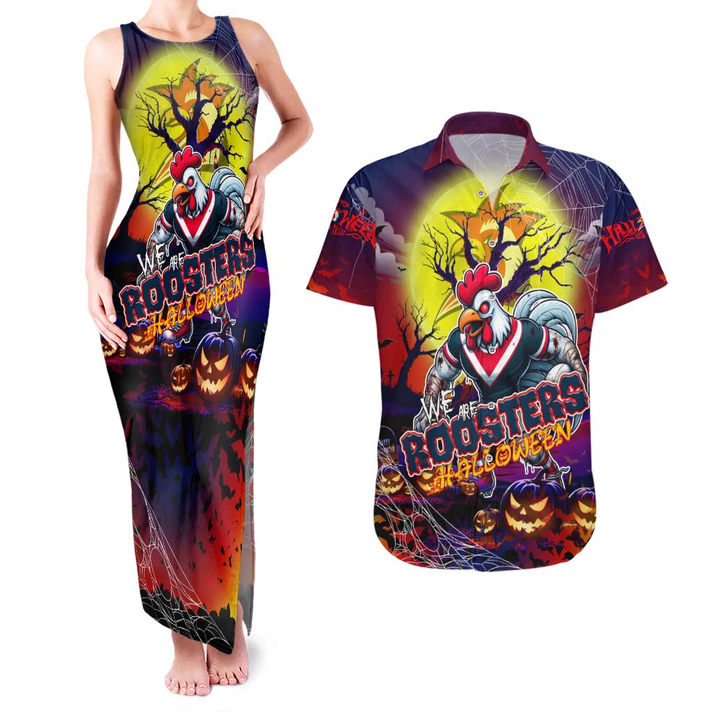 We Are Roosters Halloween Couples Matching Tank Maxi Dress and Hawaiian Shirt Pumpkin Scary Spooky Season - Aussie Hoodie