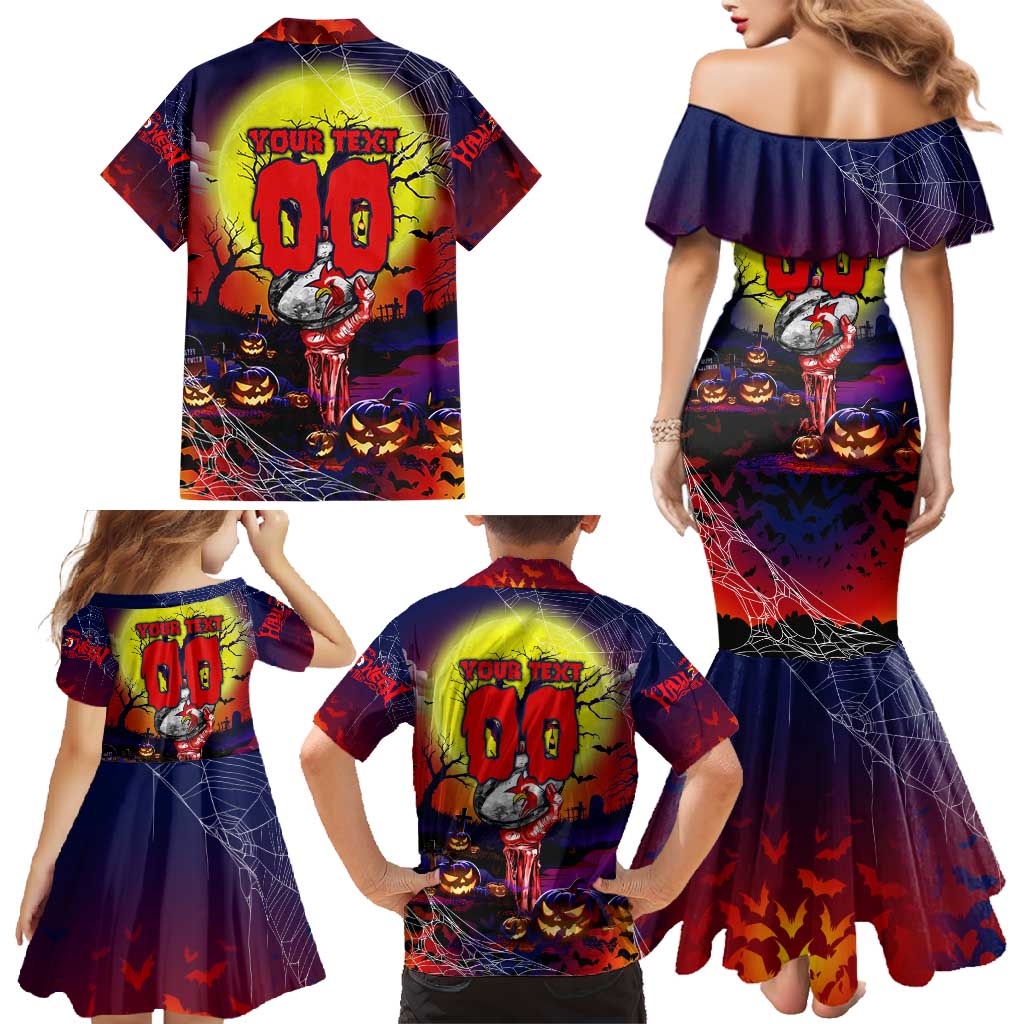 We Are Roosters Halloween Family Matching Mermaid Dress and Hawaiian Shirt Pumpkin Scary Spooky Season - Aussie Hoodie