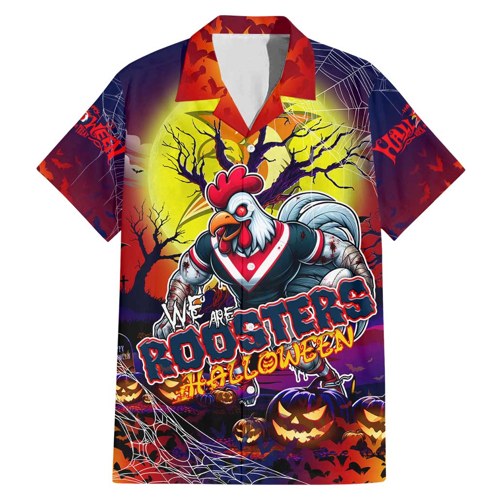 We Are Roosters Halloween Family Matching Mermaid Dress and Hawaiian Shirt Pumpkin Scary Spooky Season - Aussie Hoodie