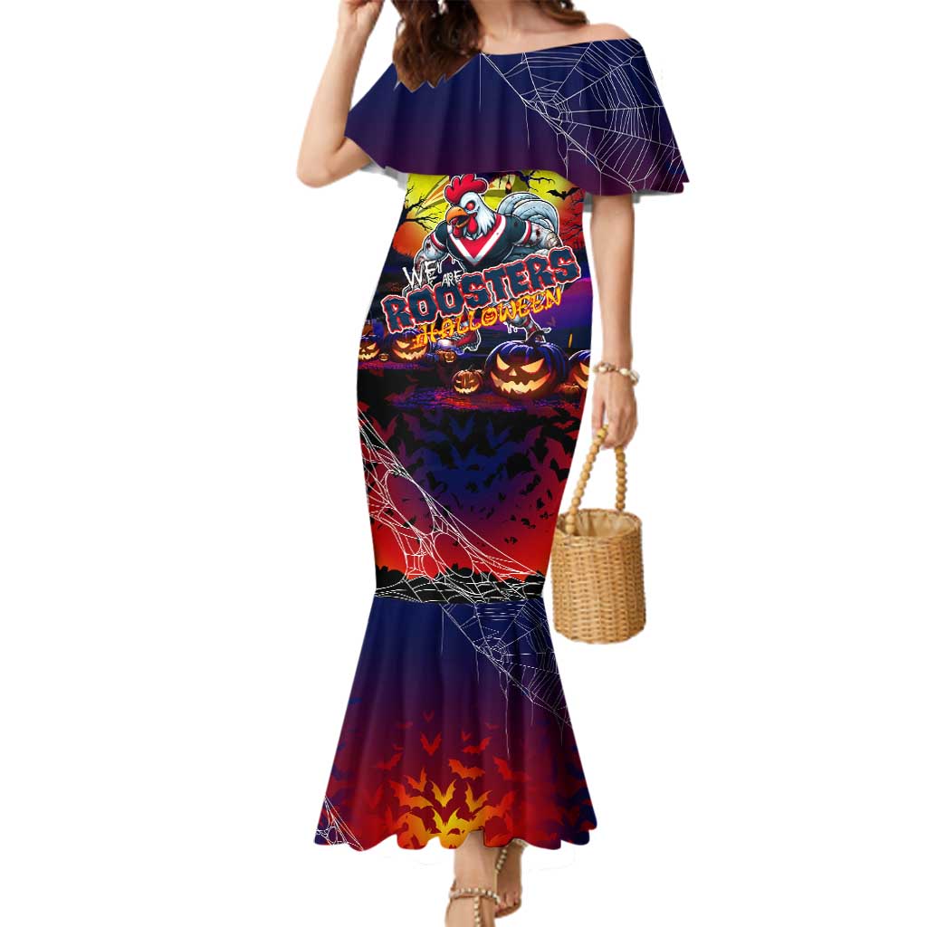 We Are Roosters Halloween Family Matching Mermaid Dress and Hawaiian Shirt Pumpkin Scary Spooky Season - Aussie Hoodie