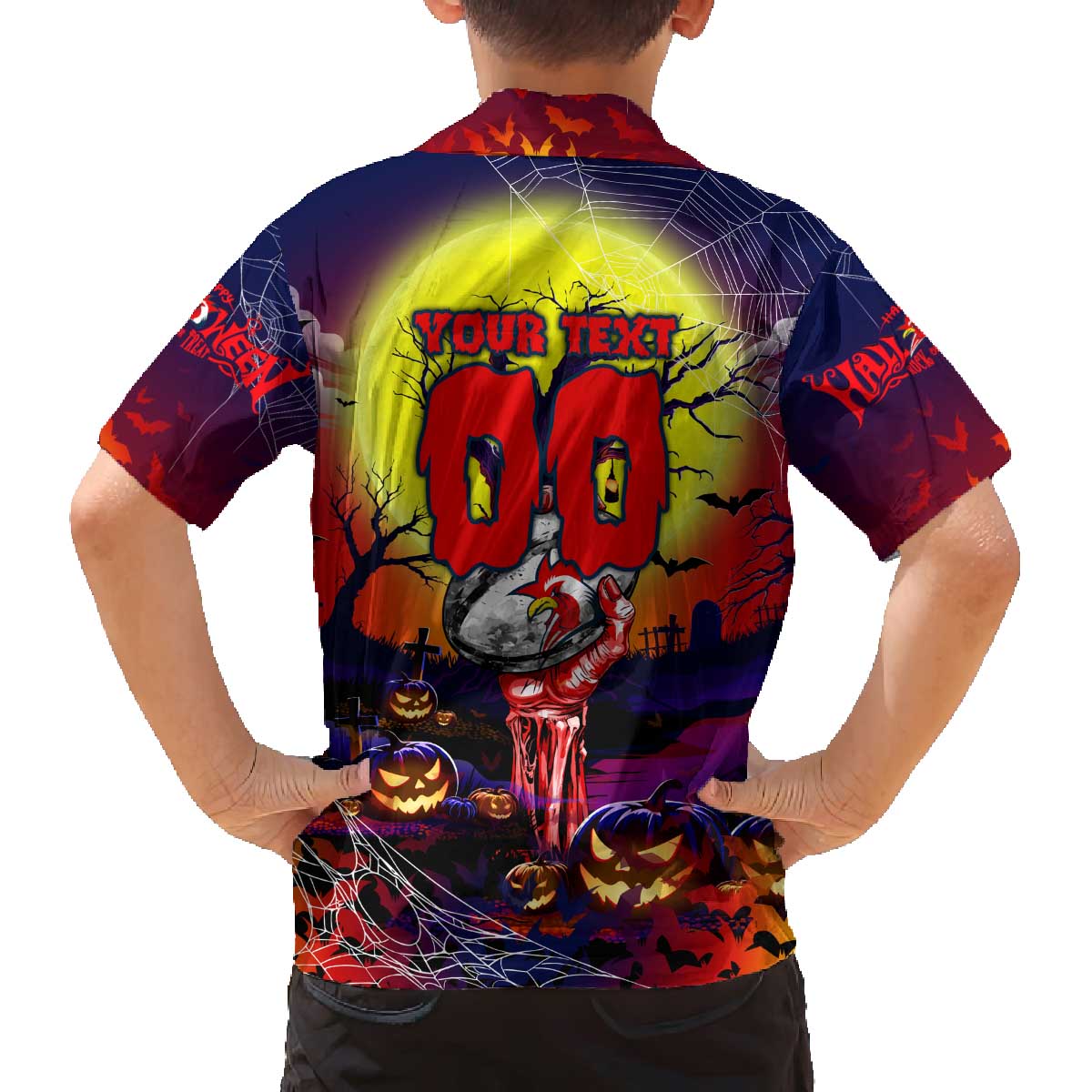 We Are Roosters Halloween Family Matching Off The Shoulder Long Sleeve Dress and Hawaiian Shirt Pumpkin Scary Spooky Season - Aussie Hoodie