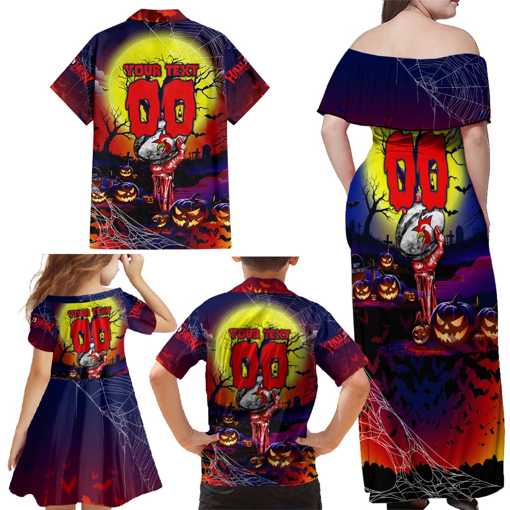 We Are Roosters Halloween Family Matching Off Shoulder Maxi Dress and Hawaiian Shirt Pumpkin Scary Spooky Season - Aussie Hoodie