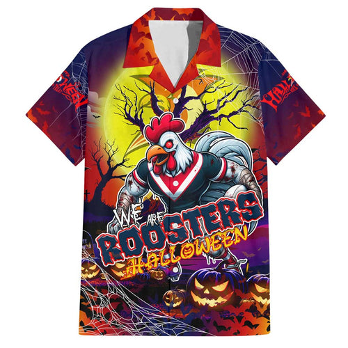 We Are Roosters Halloween Family Matching Off Shoulder Maxi Dress and Hawaiian Shirt Pumpkin Scary Spooky Season - Aussie Hoodie