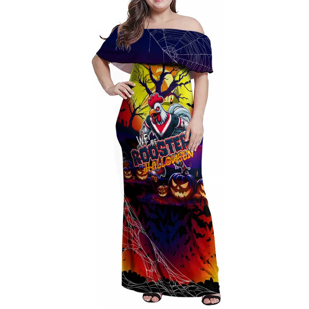 We Are Roosters Halloween Family Matching Off Shoulder Maxi Dress and Hawaiian Shirt Pumpkin Scary Spooky Season - Aussie Hoodie