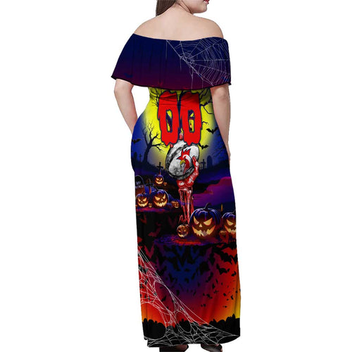 We Are Roosters Halloween Family Matching Off Shoulder Maxi Dress and Hawaiian Shirt Pumpkin Scary Spooky Season - Aussie Hoodie