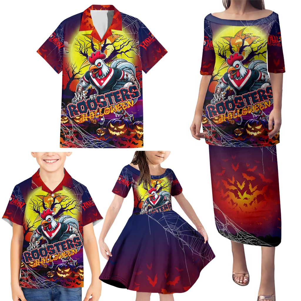 We Are Roosters Halloween Family Matching Puletasi and Hawaiian Shirt Pumpkin Scary Spooky Season - Aussie Hoodie