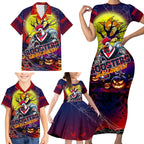 We Are Roosters Halloween Family Matching Short Sleeve Bodycon Dress and Hawaiian Shirt Pumpkin Scary Spooky Season - Aussie Hoodie
