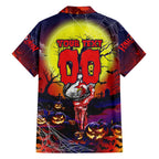 We Are Roosters Halloween Family Matching Short Sleeve Bodycon Dress and Hawaiian Shirt Pumpkin Scary Spooky Season - Aussie Hoodie