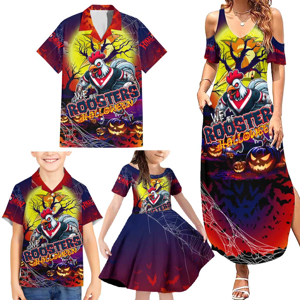 We Are Roosters Halloween Family Matching Summer Maxi Dress and Hawaiian Shirt Pumpkin Scary Spooky Season - Aussie Hoodie