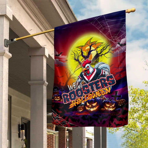 We Are Roosters Halloween Garden Flag Pumpkin Scary Spooky Season - Aussie Hoodie