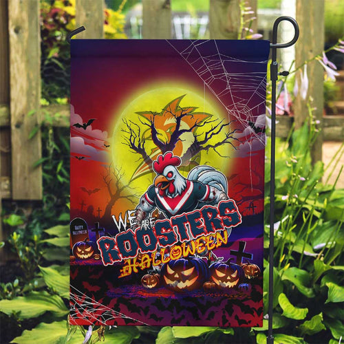 We Are Roosters Halloween Garden Flag Pumpkin Scary Spooky Season - Aussie Hoodie
