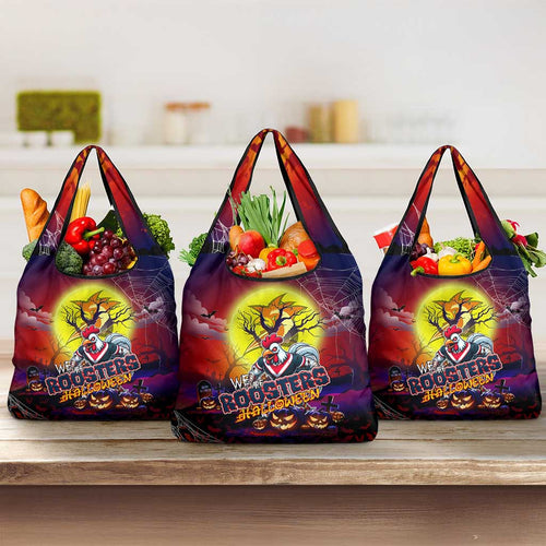 We Are Roosters Halloween Grocery Bag Pumpkin Scary Spooky Season - Aussie Hoodie