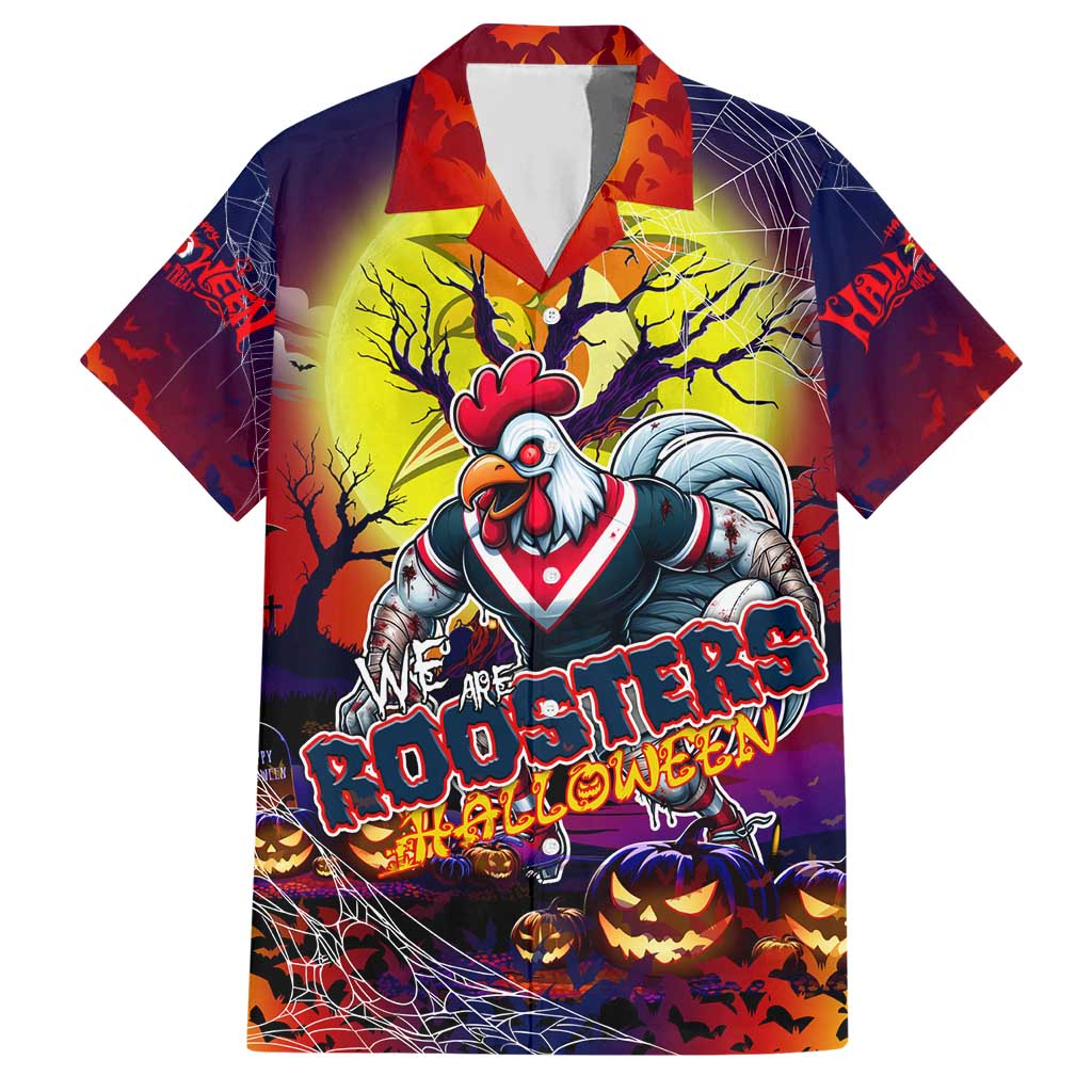 We Are Roosters Halloween Hawaiian Shirt Pumpkin Scary Spooky Season - Aussie Hoodie