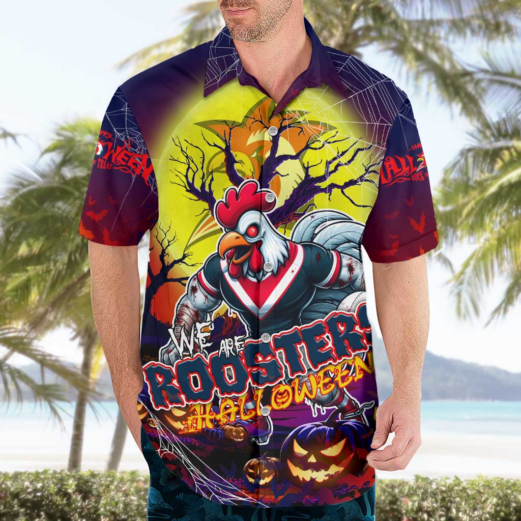 We Are Roosters Halloween Hawaiian Shirt Pumpkin Scary Spooky Season - Aussie Hoodie