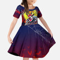 We Are Roosters Halloween Kid Short Sleeve Dress Pumpkin Scary Spooky Season - Aussie Hoodie