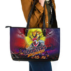 We Are Roosters Halloween Leather Tote Bag Pumpkin Scary Spooky Season - Aussie Hoodie