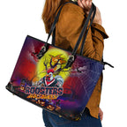 We Are Roosters Halloween Leather Tote Bag Pumpkin Scary Spooky Season - Aussie Hoodie