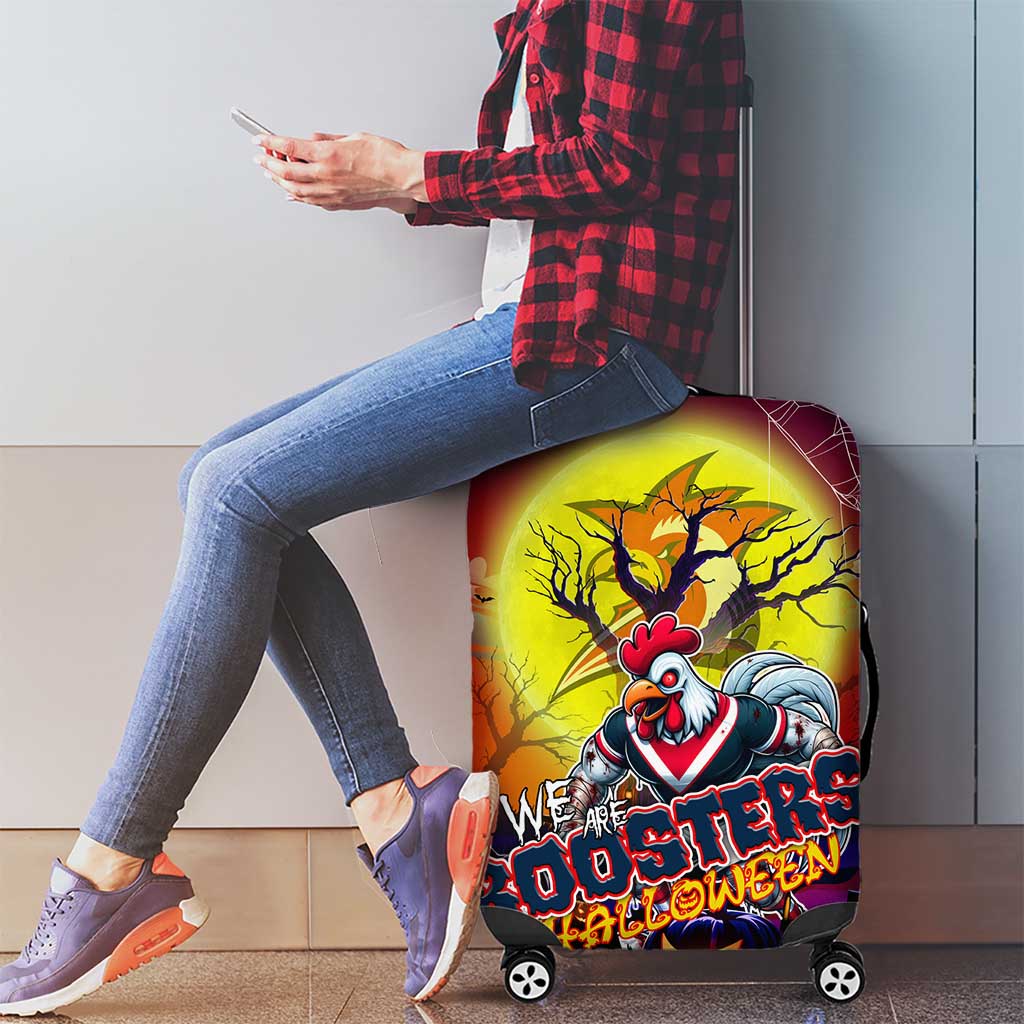 We Are Roosters Halloween Luggage Cover Pumpkin Scary Spooky Season - Aussie Hoodie