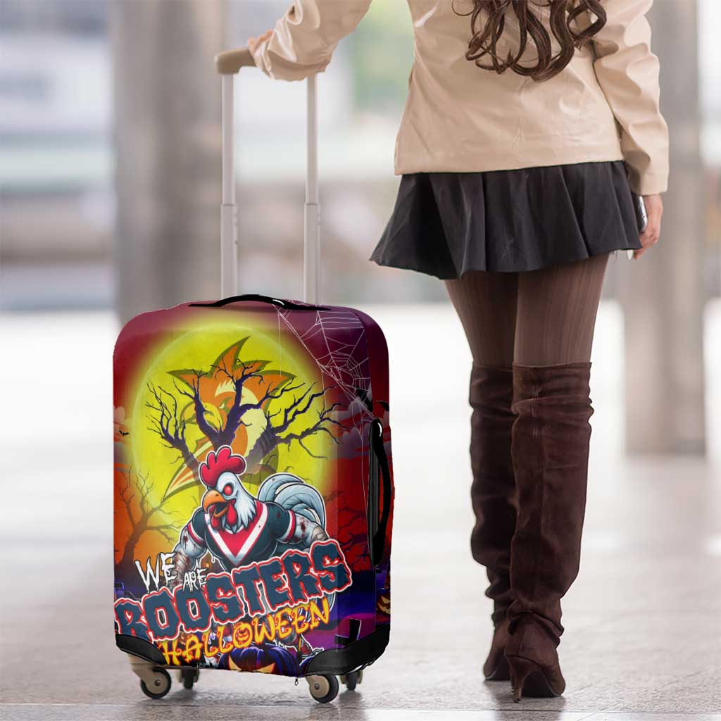 We Are Roosters Halloween Luggage Cover Pumpkin Scary Spooky Season - Aussie Hoodie