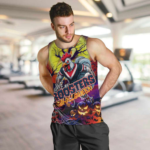 We Are Roosters Halloween Men Tank Top Pumpkin Scary Spooky Season - Aussie Hoodie