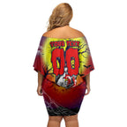 We Are Roosters Halloween Off Shoulder Short Dress Pumpkin Scary Spooky Season - Aussie Hoodie