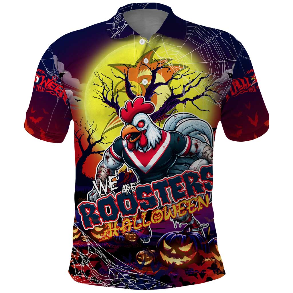 We Are Roosters Halloween Polo Shirt Pumpkin Scary Spooky Season - Aussie Hoodie
