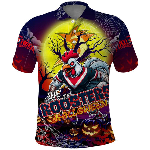 We Are Roosters Halloween Polo Shirt Pumpkin Scary Spooky Season - Aussie Hoodie