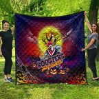 We Are Roosters Halloween Quilt Pumpkin Scary Spooky Season - Aussie Hoodie