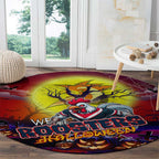 We Are Roosters Halloween Round Carpet Pumpkin Scary Spooky Season - Aussie Hoodie