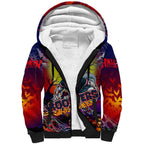 We Are Roosters Halloween Sherpa Hoodie Pumpkin Scary Spooky Season - Aussie Hoodie