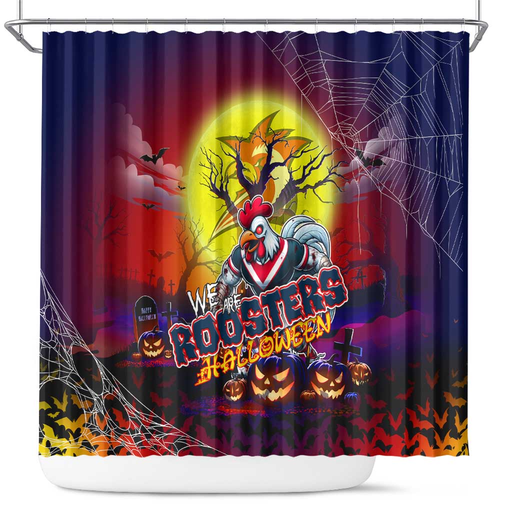 We Are Roosters Halloween Shower Curtain Pumpkin Scary Spooky Season - Aussie Hoodie