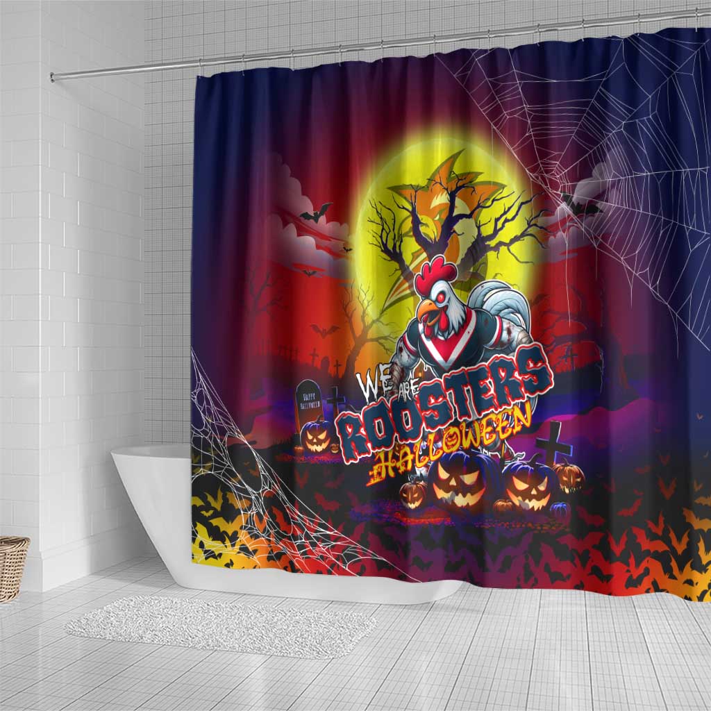 We Are Roosters Halloween Shower Curtain Pumpkin Scary Spooky Season - Aussie Hoodie