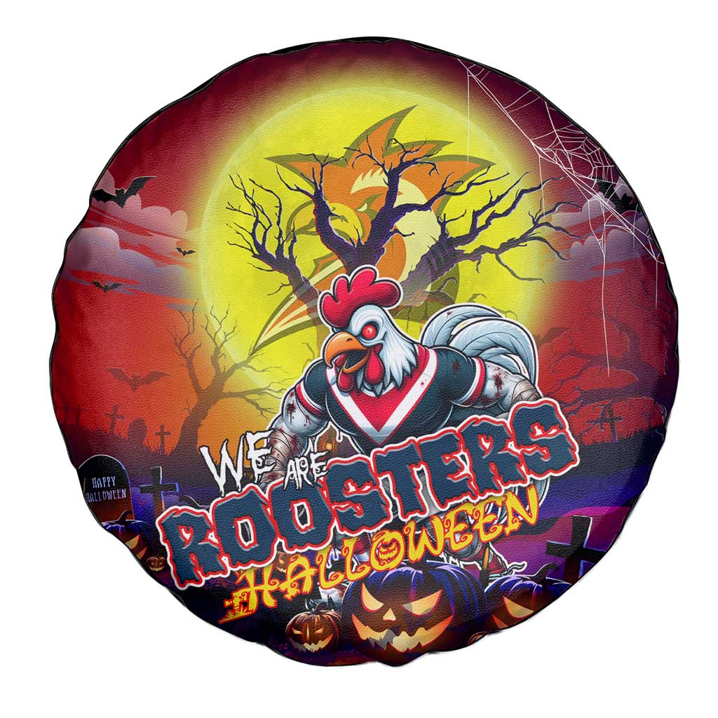 We Are Roosters Halloween Spare Tire Cover Pumpkin Scary Spooky Season - Aussie Hoodie